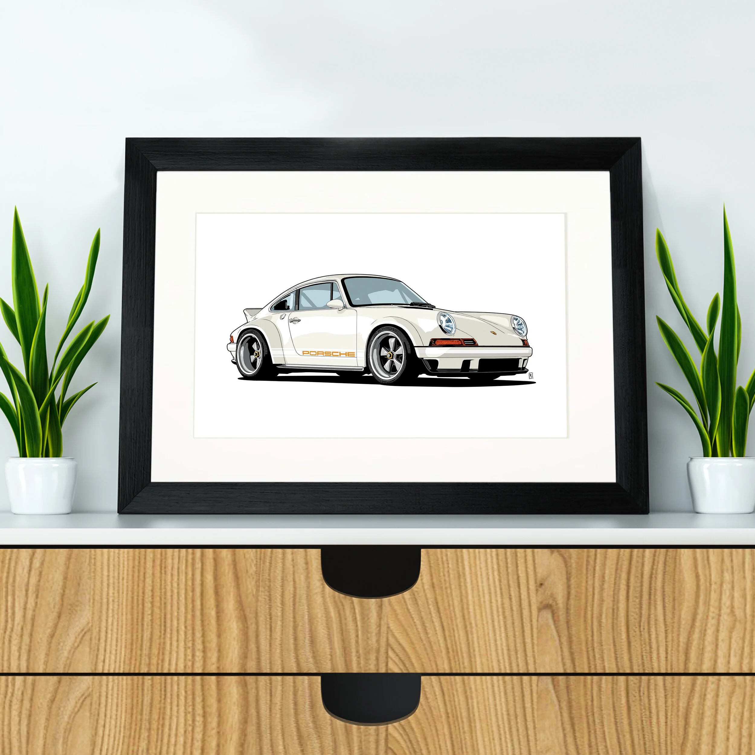 Porsche 959 sports car open edition artwork print - Different